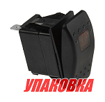 Переключатель двухпозиционный (ON)-OFF 12 В/20А 3Р с подсветкой без фиксации 1 положения (упаковка из 25 шт.) Marine Rocket 4620136054911_pkg_25