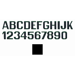 International letterfix 59590027 7 Наклейки с цифрами Бесцветный Black 200 mm 