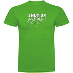 Kruskis CA65500283K043 Футболка с коротким рукавом Shut Up And Fish Зеленый Green M