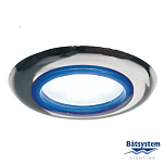 Светильник врезной светодиодный Batsystem Lots 9008CblåS 8 - 30 В 2 Вт серебряный с синим кольцом