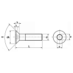 Euromarine 700183-UNIT ISO 10642 A4 M6x16 mm Винт с потайной головкой HC Grey