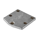 Алюминиевый анод Tecnoseal 00843AL 160x150x16мм пластинчатый для привода ПЛМ Mercury Zeus Drive