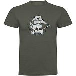 Kruskis CA65500638C076 Футболка с коротким рукавом Restrained Зеленый Dark Army Green 3XL