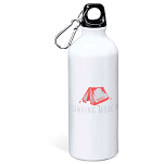 Kruskis MD4049S101C180 Camping Mode On Алюминиевая бутылка 800ml Бесцветный White
