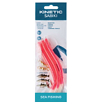 Kinetic F132-203-053 Sabiki Makk 10 Eels Розовый  Pink Splatter