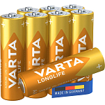 Varta 04106101328 1x8 Longlife AA LR 6 Аккумуляторы Голубой Blue