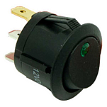 Pros NPE-679 Rocker On-Off 12V Circular выключатель Золотистый Green Single Pole 12A