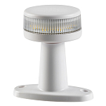 Круговой стояночный огонь Evoled 360° 12В 2Вт 100мм из белого пластика с палубным креплением для судов до 20м, Osculati 11.039.26