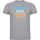 Купить Kruskis CA65500658C080 Футболка с коротким рукавом Fishing Solves Серый Heather Grey 3XL 7ft.ru в интернет магазине Семь Футов