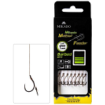 Mikado HMFB213BI-10 Method Feeder Rig Without Spike 0.120 mm Связанный Крючок Без Зазубрин Серебристый Black Nickel 10 