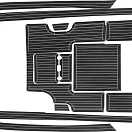 Комплект палубного покрытия для Yamaha FR-26, тик черный, с обкладкой, Marine Rocket teak_FR26_black_2