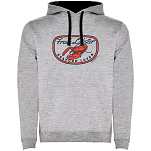Kruskis SU1067035802C072 Толстовка с капюшоном Fresh Lobster Two-Colour Серый Heather Grey / Black L