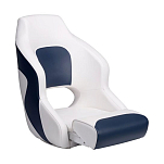 Talamex 75889046 Captain Deluxe Складывающееся сиденье Бесцветный White / Navy Blue