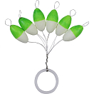 Купить Kali kunnan 24226 Ovalbait 7x15 mm Пробки Оранжевый White / Green 7ft.ru в интернет магазине Семь Футов