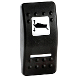 Клавиша с подсвечиваемым символом Транцевые плиты из черного поликарбоната для выключателя Marina R II, Osculati 14.299.43