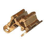Borsani angelo 4949093 41x45x11 mm Невидимая петля из полированной латуни Золотистый Bronze