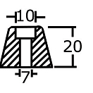 Aluminium spare anode orig. ref. 61180, 43.070.21