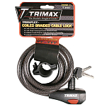 Trimax locks 255-TKC126 Security Замок С Тросиком Черный