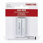 Fonestar 90046019 R03 Аккумуляторы ААА 2 единицы измерения Серебристый White