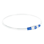 Trixie 12664 Flash Light USB Воротник Бесцветный Blue S-M