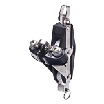 Talamex 65435010 Одинарный блок Hye Standard Fiddle с вертлюжным ушком коушем и нагелем Black / White 10 mm