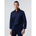 North sails 664355-0802-S Рубашка с длинным рукавом Regular Spread Collar Голубой Navy Blue S
