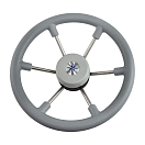 Рулевое колесо LEADER TANEGUM серый обод серебряные спицы д. 330 мм Volanti Luisi VN7330-03