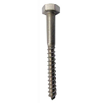Forniture nautiche italiane Y57110100 A2 DIN571 Винт с шестигранной головкой 100 единицы измерения Серебристый Grey 10 x 100 mm 