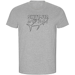 Kruskis CA66900658K043 Футболка с коротким рукавом Shut Up And Fish ECO Серый Heather Grey 3XL