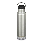 Klean kanteen 1008456 Insulated Classic Бутылка из нержавеющей стали 590ml Петля крышка Серебристый Brushed Stainless