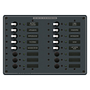 Купить Панель выключателей 16 позиционная Blue Sea Traditional Metal 8561 230В 100А 10 автоматов 267x190,5мм 7ft.ru в интернет магазине Семь Футов