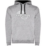 Kruskis SU1067065802K038 Толстовка с капюшоном Carpfishing Two-Colour Серый Heather Grey / Black 3XL