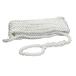Трос швартовый с огоном Santong Rope STMLW01 Ø10ммx10м из белого полиэстера 3-прядного плетения