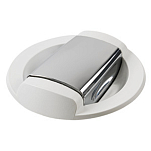 Saturn shower w/horizontal mixer white
