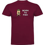 Kruskis CA655003116K150 Футболка с коротким рукавом Born To Fish Красный Dark Red L