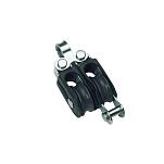 Barton marine 7800211 275kg 5 mm Двойной фиксированный шкив с канатной опорой Black 20 x 63.5 mm