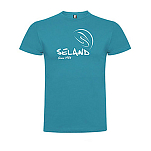 Seland CAMISETA-AZ-L Футболка с коротким рукавом Logo Голубой Blue L