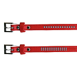 Freedog FD4000353 Кожзаменитель Collar С бриллиантами Красный Red 25 mm x 55 cm