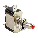 Тумблер двухпозиционный ON-OFF 12 В/20А 3P с подсветкой, красный Marine Rocket MR07DR