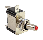 Тумблер двухпозиционный ON-OFF 12 В/20А 3P с подсветкой, красный Marine Rocket MR07DR