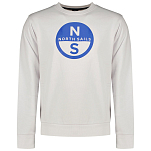 North sails 691222-0101-XS Свитер Свитер Basic Logo Белая White XS