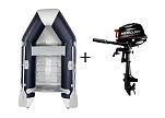 SEATEC Комплект надувной лодки NEMO 230 + MERCURY F3.5MH / темно-синий