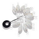 ZunZun 351221 Плавающие стопоры Белая  White Glitter 6.3 x 13.2 mm 