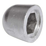 Tecnoseal 2626199 Side Power Лук Truster Zinc Ogive Анод Серебристый Silver 46 x 41 mm 