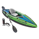 Купить Intex 68305 Challenger K1 Каяк Зеленый  Green / Multi 274 x 76 x 33 cm  7ft.ru в интернет магазине Семь Футов