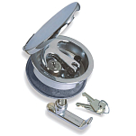 Foresti & suardi 5050123 Ручка из хромированной латуни с ключом Серебристый Silver 84 x 68 mm 