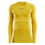 Craft 1906856-552000-7 Базовый слой с длинным рукавом Pro Control Compression Желтый Yellow XL