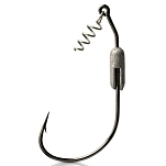 Mustad 91768S18-1/0-3U Крюк Техаса Powerlock Plus Spring Keeper Серебристый Black Nickel 1/0