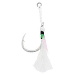 Mustad J-ASSIST2-5/0-2 Тяжелый Assist Hook Белая  White Flash 5/0 