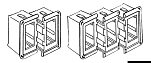 Монтажная рамка одиночная чёрная для выключателей Carling Technologies, Osculati 14.197.03